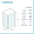 Box doccia angolare 90x90 cm doppio scorrevole vetro trasparente Tay
