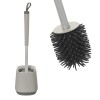 Portascopino da appoggio grigio e grigio scuro con setole in silicone 