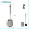 Portascopino da appoggio grigio e grigio scuro con setole in silicone 