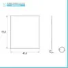 Specchio bagno 46x56 cm cornice bianca e installazione reversibile
