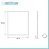 Specchio bagno 46x56 cm cornice bianca e installazione reversibile