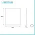 Specchio bagno 66x86 cm cornice bianca e installazione reversibile