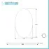Specchio bagno ovale 45x65 cm a filo con installazione reversibile
