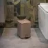Pattumiera bagno 3lt in acciaio tortora con apertura a pedale e cesto estraibile