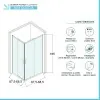 Box doccia angolare 70x70 cm Geo doppio scorrevole in cristallo trasparente