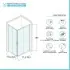 Box doccia angolare 80x80 cm Geo doppio scorrevole in cristallo trasparente