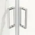 Box doccia angolare 80x80 cm Geo doppio scorrevole in cristallo trasparente