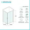 Box doccia angolare 70x70 cm Icon doppio scorrevole con vetro trasparente