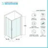 Box doccia angolare 80x80 cm Icon doppio scorrevole con vetro trasparente