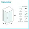 Box doccia angolare 90x90 cm Icon doppio scorrevole con vetro trasparente