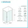 Box doccia angolare 80x90 cm Icon doppio scorrevole con vetro trasparente