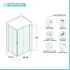 Box doccia angolare 80x100 cm Icon doppio scorrevole con vetro trasparente