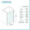 Porta doccia nicchia scorrevole 140 cm Icon con vetro trasparente 