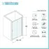 Porta doccia nicchia scorrevole 140 cm Icon con vetro trasparente 