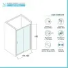 Porta doccia nicchia scorrevole 120 cm Icon con vetro serigrafato 