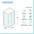 Box doccia angolare 70x100 cm Icon fisso + scorrevole con vetro trasparente