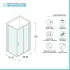 Box doccia angolare 80x100 cm Icon fisso + scorrevole con vetro trasparente