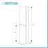 Mobile bagno sospeso curvo 90 cm Minori noce canaletto con pensile