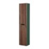 Mobile bagno sospeso curvo 90 cm Minori noce canaletto con pensile