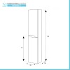 Mobile bagno sospeso curvo 90 cm Minori verde bottiglia con pensile