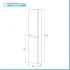 Colonna bagno sospesa 30x150 cm azzurro polvere Minori/Maiori