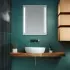Specchio bagno 60x80 cm con LED laterali e installazione reversibile