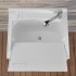 Vasca lavatoio 60x45 cm in resina bianca con pre fori per rubinetto