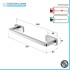Portasciugamani a muro 35 cm in acciaio inox con doppio fissaggio 