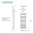 Termoarredo bagno scaldasalviette L 50x142 interasse 45 cm