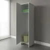 Colonna multiuso 180 cm in PVC con ripiano e vano porta scope Kandy