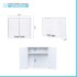 Pensile sospeso 60x34 cm in PVC con ripiano e fissaggi inclusi Kandy