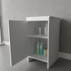 Mobile multiuso lavanderia 45x50 cm in PVC con ripiano interno Kandy