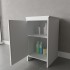 Mobile multiuso lavanderia 45x50 cm in PVC con ripiano interno Kandy