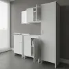 Colonna multiuso 180 cm in PVC con ripiano e vano porta scope Kandy