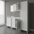 Colonna multiuso 180 cm in PVC con ripiano e vano porta scope Kandy