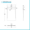 Piatto doccia 70x150 bianco pietra in resina riducibile con canalina Argo