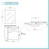Mobile bagno sospeso 55 cm bianco completo di lavabo e specchio Desya