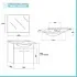 Mobile bagno sospeso 80 cm larice completo di lavabo e specchio Desya