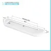 Mensola bagno a muro 50 cm in ABS bianco  Gioia