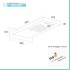 Set doccia da incasso con soffione 22x50 cm a sbalzo con cascata Lotus