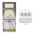 Set doccia da incasso con soffione 22x50 cm a sbalzo con cascata Lotus