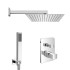Set doccia da incasso con soffione 30 cm e kit doccia completo Lotus