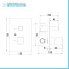 Set doccia da incasso con soffione 30 cm e kit doccia completo Lotus