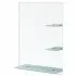 Specchio Rettangolare con Mensole in Vetro Satinato Spessore 6 mm