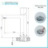 Set di rubinetti lavabo e bidet con manopola e scarico incluso Lotus