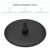 Set doccia con braccio 40 cm e soffione 25 cm in inox nero opaco