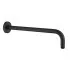 Set doccia con braccio 40 cm e soffione 25 cm in inox nero opaco