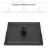 Set doccia con braccio 40 cm e soffione 30x20 cm in inox nero opaco