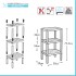 Scaffale bagno 3 ripiani grigio effetto legno in kit montaggio Buzz