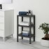 Scaffale bagno 3 ripiani grigio effetto legno in kit montaggio Buzz